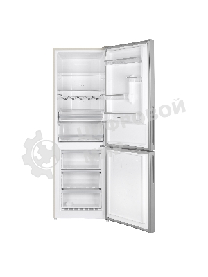 Холодильник Maunfeld MFF185NFBG бежевый двухкамерный инвертор 240/100л морозилка снизу, No Frost