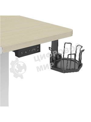 Стол компьютерный Cactus CS-EDL-WWD столешница МДФ дуб молочный каркас белый