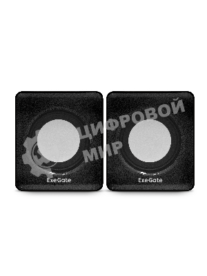 Акустическая система 2.0 ExeGate EX287057RUS Disco 140 Black (питание USB, 2х3Вт (6Вт RMS), 100-20000Гц, черный)
