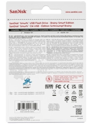 Флешка USB SanDisk Smurfs 64Gb SDCZIS-064G-G46, USB3.2, синяя