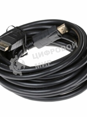 Кабель DisplayPort Gembird/Cablexpert, 5м, 20M/20M, v1.2, черный, экран, пакет (CC-DP2-5M)