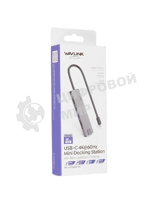 USB-концентратор WAVLINK USB Type-C, USB Type-C/USB 3.0/USB 2.0/HDMI/Gigabit LAN/SD/Micro SD, USB