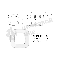Рамка OMEGA Coint (Белый Стекло органическое/Серебро) 3-аяOF640133