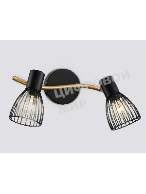 Светильник Ambrella light TR8660/2 BK/GD черный/золото E14/2 max 60W 330*100*170