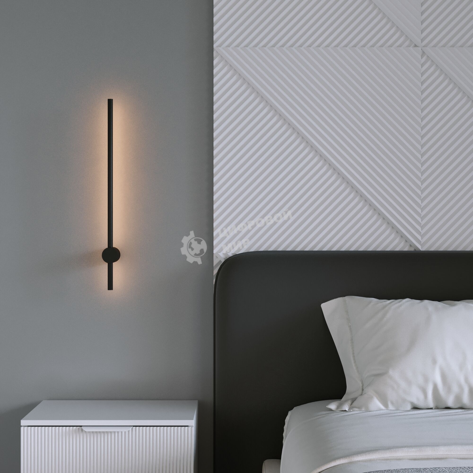 Светильник настенный светодиодный MRL LED 1115 / Cane LED черный