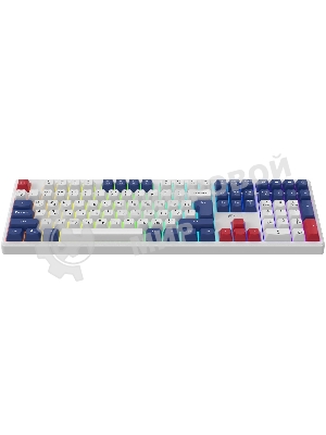 Клавиатура Oklick 725G проводная, USB Type-A, белый/красный