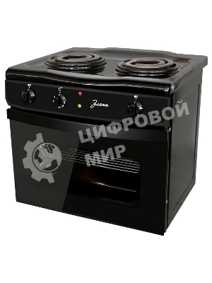Плита электрическая Злата 231Т черный, конфорок 2 шт, духовка 25 л, 43 см x 47 см x 50 см