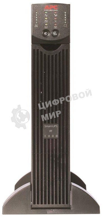 Источник бесперебойного питания APC Smart-UPS SRT, 1000VA/1000W, On-Line, Extended-run, Tower (Rack 2U convertible), черный