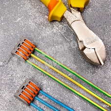 Соединительная клемма многоразовая Rexant 5-и проводная, серая (0,08-4 мм²), (10 шт.)