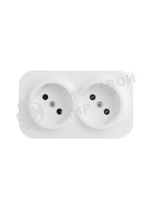 Блок розеток Quteo с предварительным подключением 2x2К без шторок, 16A, 250 В, IP20, белый