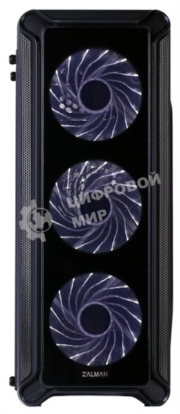Компьютерный корпус Zalman i3 edge черный без БП ATX 3x120мм 2xUSB 2.0 1xUSB 3.0 audio bott PSU