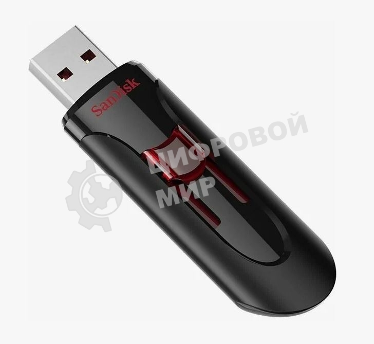 Флешка USB Sandisk CZ600 Cruzer Glide (SDCZ600-128G-G35), 128Gb, USB 3.0, R/W 100/20, черный