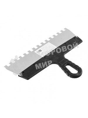 Шпатель Sparta из нержавеющей стали, 300 мм, зуб 10х10 мм, пластмассовая рукоятка