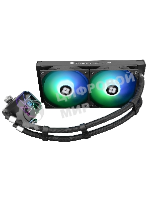Система жидкостного охлаждения Thermalright Aqua Elite 240 V3 (240мм, Black, ARGB/ Fans: 2x120мм, 66.17CFM, 25.6dBA, 1500RPM/ Pump height 53mm, 23dBA, 3300RPM, Rad thickness 27mm/ S: 1700, 1200, 20XX, 115X, AM5, AM4)