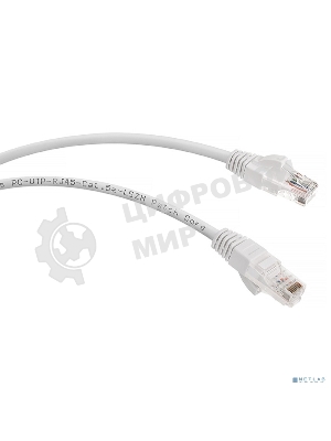 Шнур комм. Cabeus, кат. 5е, неэкр., U/UTP, RJ45/RJ45, LSZH, AWG24, 0.5м, белый