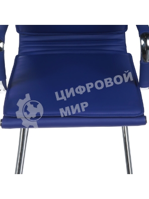 Кресло Бюрократ CH-993-Low-V/blue синий, экокожа, 120 кг, механизм качания, низкая спинка