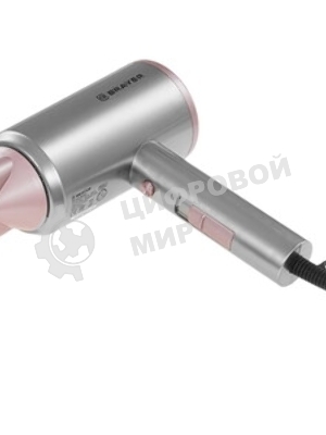 Фен BRAYER BR3022 серый/розовый, 1800 Вт