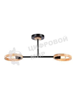 Светильник Ambrella light TR8244/2 BK/LWD черный/светлое дерево E27/2 max 40W 590*165*220