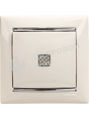 Механизм выключателя 1-кл. СП Valena 10А IP31 с зел. инд. бел. Legrand 774410