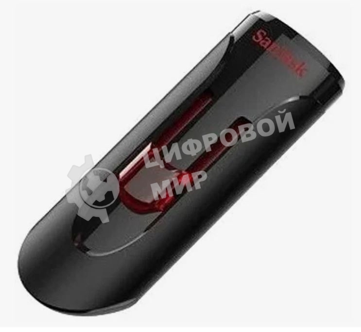 Флешка USB Sandisk CZ600 Cruzer Glide (SDCZ600-128G-G35), 128Gb, USB 3.0, R/W 100/20, черный