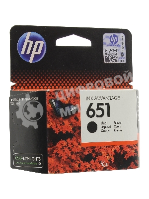 Картридж струйный HP 651 C2P10AE черный для HP DJ IA5575e (600 стр.)