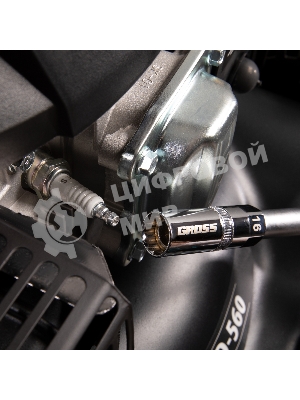 Головка торцевая свечная Gross магнитная, 12-гранная, 16 мм, под квадрат 1/2