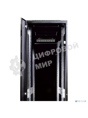 Шкаф телекоммуникационный напольный 42U (800x800) дверь стекло, черный