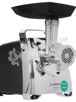 Мясорубка электрическая Bosch MFW67440 черный, 2000 Вт, 3.5 кг/мин, реверс, защита от перегрузки, насадки - 4