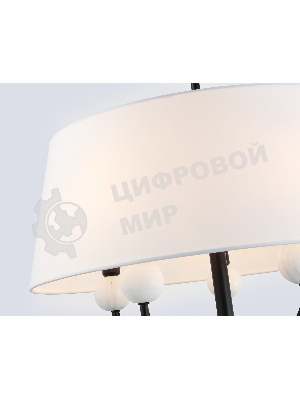 Люстра Ambrella light LH75150/5 BK/FR черный/белый матовый E14*5 max 40W D580*590