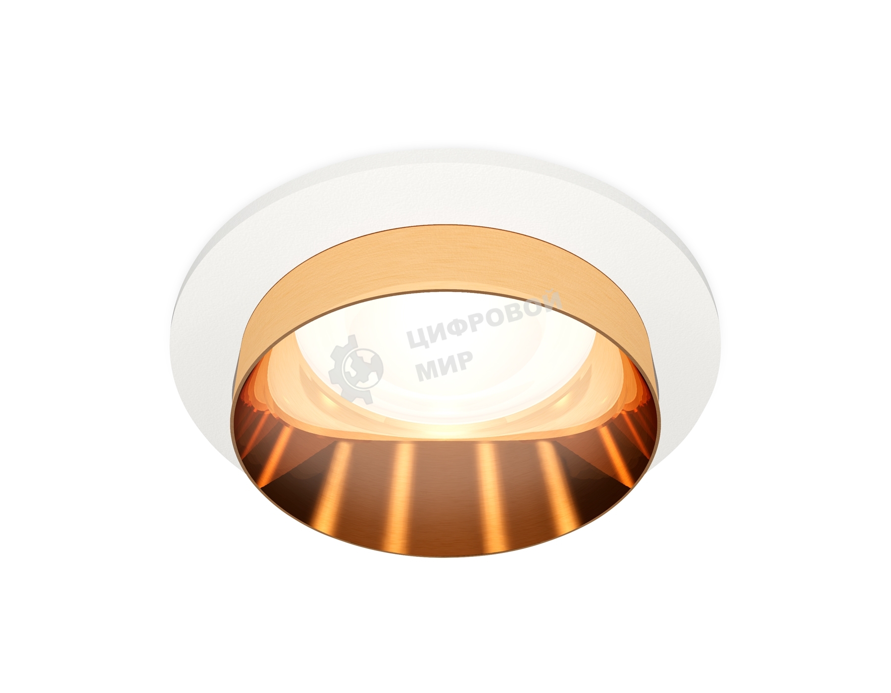Комплект встраиваемого светильника Ambrella light XC6512024 SWH/PYG белый песок/золото желтое полированное MR16 GU5.3 (C6512, N6134)