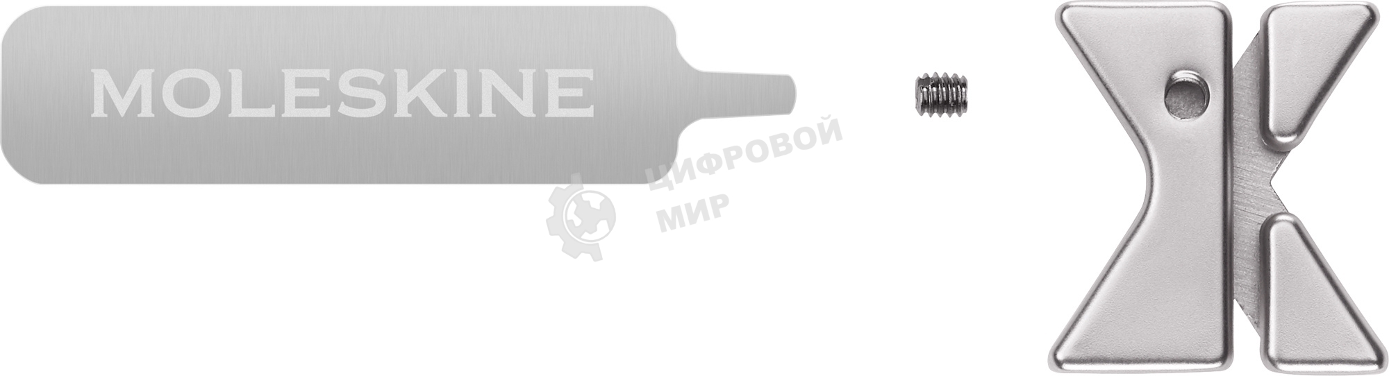 Шильд-символ Moleskine Zodiac Козерог, металл, серебристый, коробка с европодвесом, PINCAPRICORNSILV