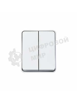Выключатель 2-кл. ОП AtlasDesign Profi54 IP54 10AX белый SchE ATN540151