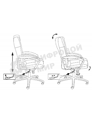 Кресло руководителя Бюрократ T-9908AXSN-Black черный 80-11, ткань, крестовина пластиковая