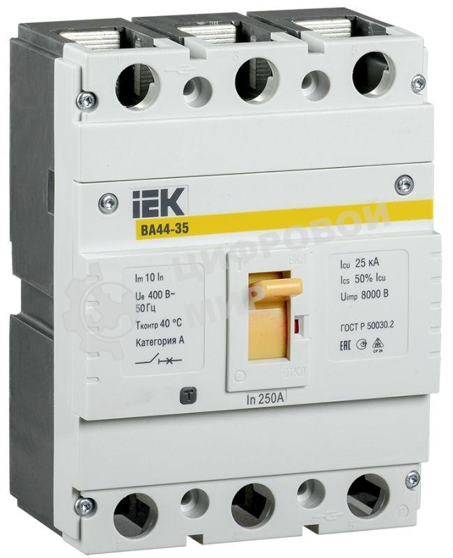 Выключатель автоматический IEK SVA4410-3-0250 ВА44 35 3Р 250A 15кА