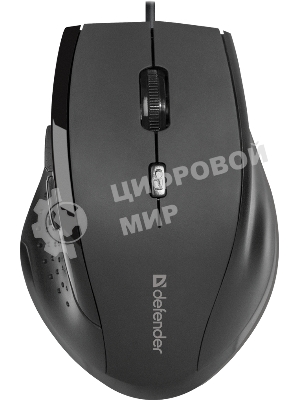 Мышь проводная Defender Accura MM-362 черный, 1600 dpi, USB, кнопки - 6