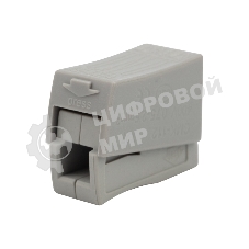 Строительно-монтажная клемма Rexant СМК 224 для светильника на 2 проводника (1,0-2,5)/(0,5-2,5) мм², белая (100 шт./уп.)