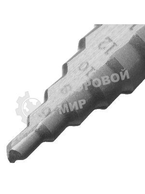 Сверло ступенчатое по металлу Сибртех 4-6-8-10-12-14-16-18-20-22-24-26-28-30-32 мм, 4241