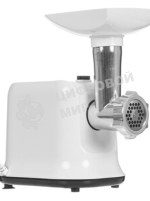 Мясорубка электрическая Sakura SA-6420W белый, 1500 Вт, 1.2 кг/мин, реверс, защита от перегрузки, насадки - 1