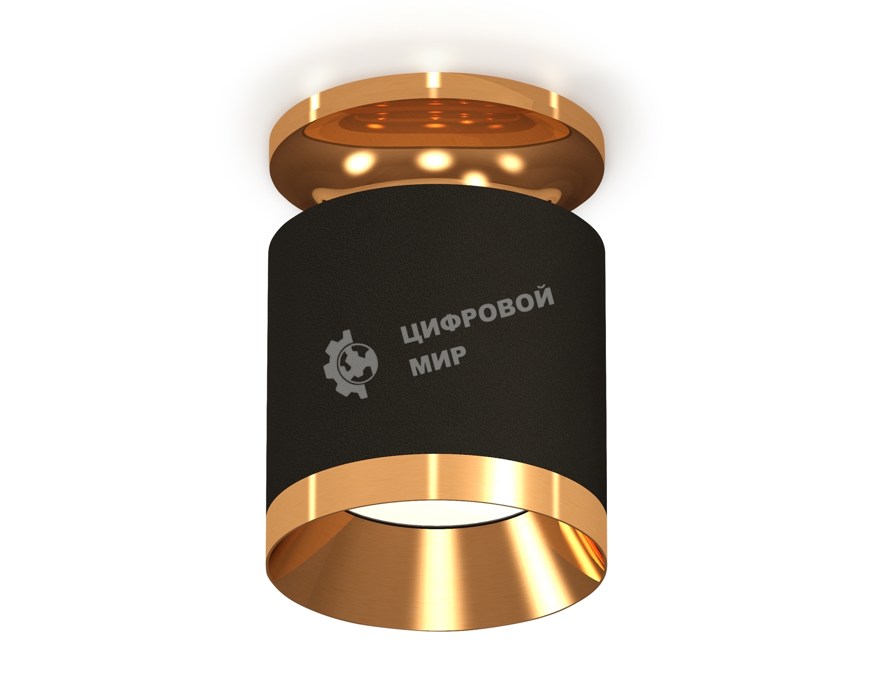Светильник Ambrella Light XS7402101 SBK/PYG черный песок/золото желтое полированное MR16 GU5.3 (N7929, C7402, N7034)