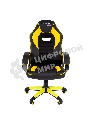 Кресло игровое Chairman game 16 Россия экопремиум черный/желтый (7028514)
