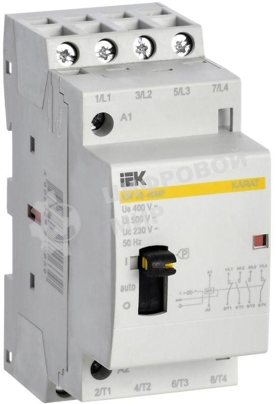 Контактор модульный КМ20-40МР AC с ручным управ. KARAT IEK MKK12-20-40