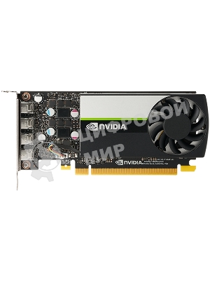 Видеокарта VGA PNY NVIDIA QUADRO T1000, 4 Gb GDDR6/128 bit, PCI Express 4.0 x16, 4x mDP, PG172