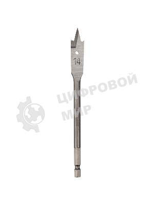 Сверло перовое по дереву 14х152 мм (шестигранный хвостовик) Kranz