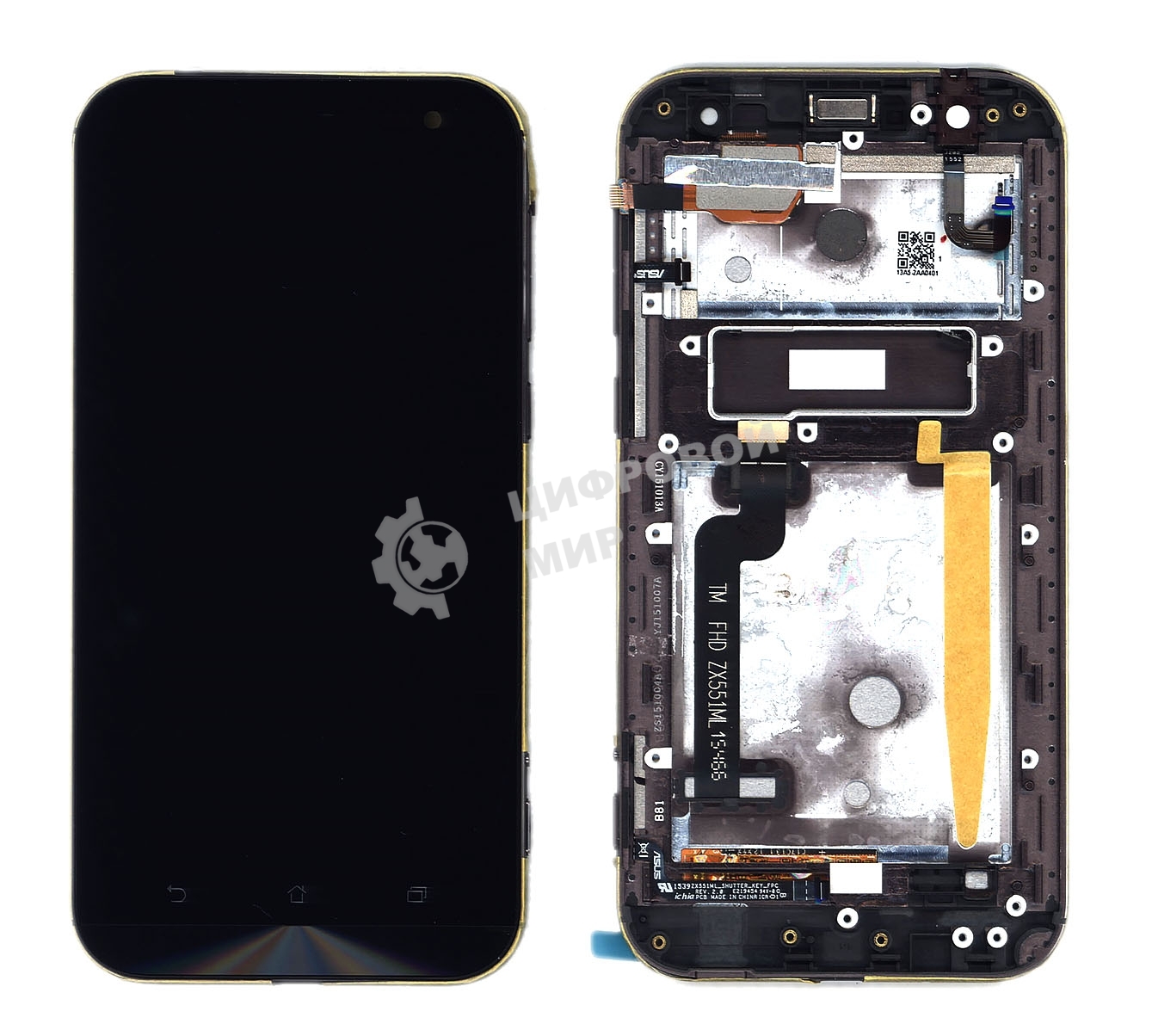 Дисплей для Asus ZX551ML с рамкой, черный