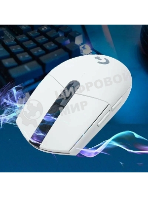 Мышь беспроводная Logitech G304 Lightspeed белый, 12000 dpi, радиоканал, USB, кнопки - 6