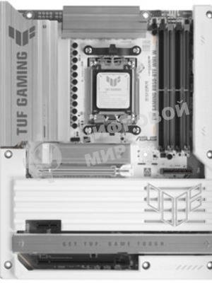 Материнская плата ASUS TUF GAMING B850-BTF WIFI W, AM5, AMD B850, 4xDDR5, 4xSATA, 3xM.2, 1xPCIe 5.0 x16, 1xPCIe 4.0 x16, 1xPCIe 3.0 x1, 1xDP, 1xHDMI, 1x2.5Gb LAN, Wi-Fi 7, Bluetooth 5.4, 1xUSB-C 20Gbps, 3xUSB-A 10Gbps, 4xUSB-A 5Gbps, 2xUSB-A 2.0, 5x3.5 мм, 7.1, ATX