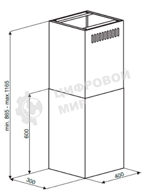 Вытяжка пристенная островная Maunfeld Bath Plus 402IL белый, 40 см, 1150 куб. м/ч, 52 дБ