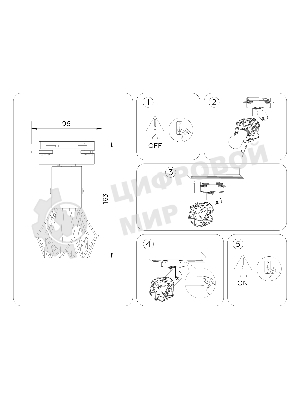Трековый однофазный светильник Ambrella light GL5002 BK черный E27 max 40W D92*163