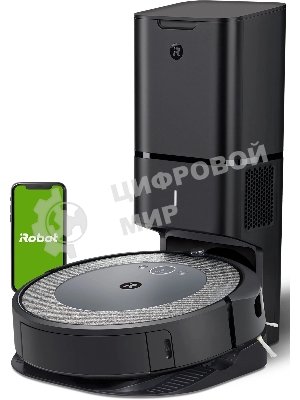 Робот-пылесос IROBOT Roomba i3+ серый/черный, 1800 мAч Li-Ion, уборка сухая, пылесборник контейнер 0.4 л