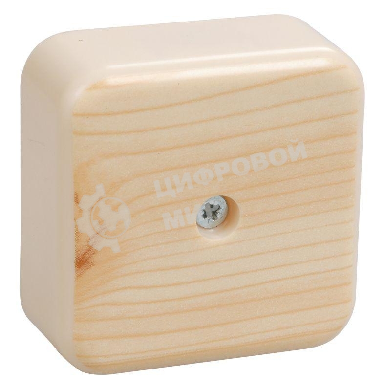 Коробка распаячная ОП 50х50х20 IP20 КМ41206-04 (4 клем. 3 кв.мм) сосна IEK UKO10-050-050-020-K34